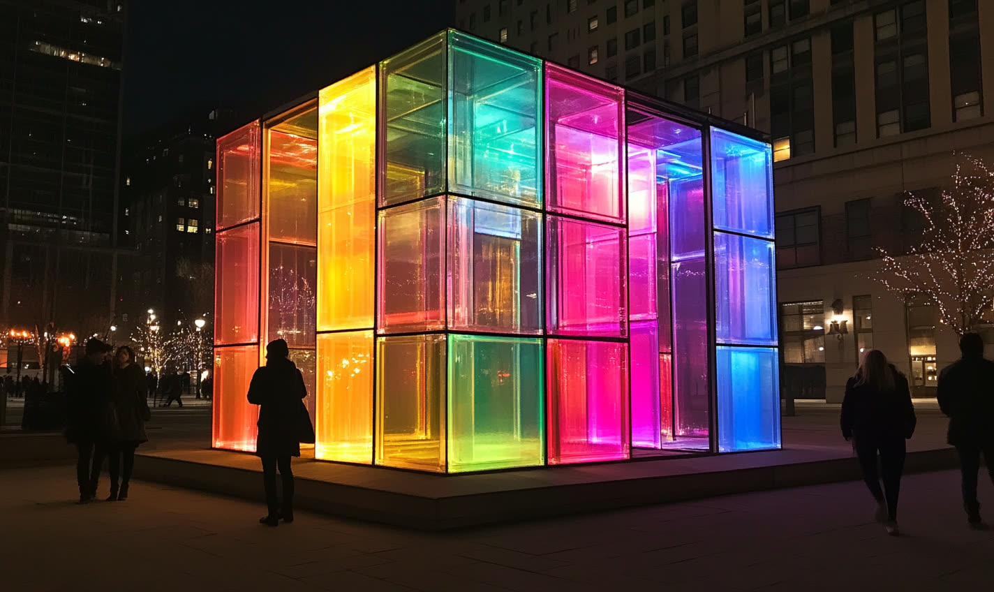 Modern art installation