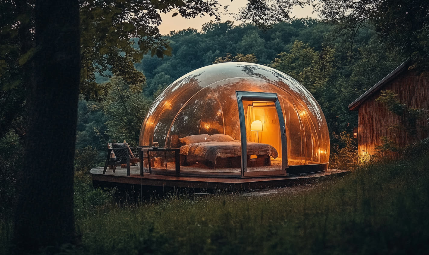 Glamping bubble dome