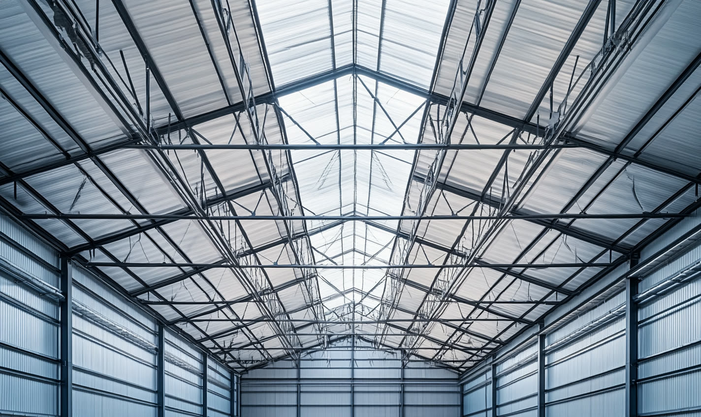 Industrial warehouse covered area