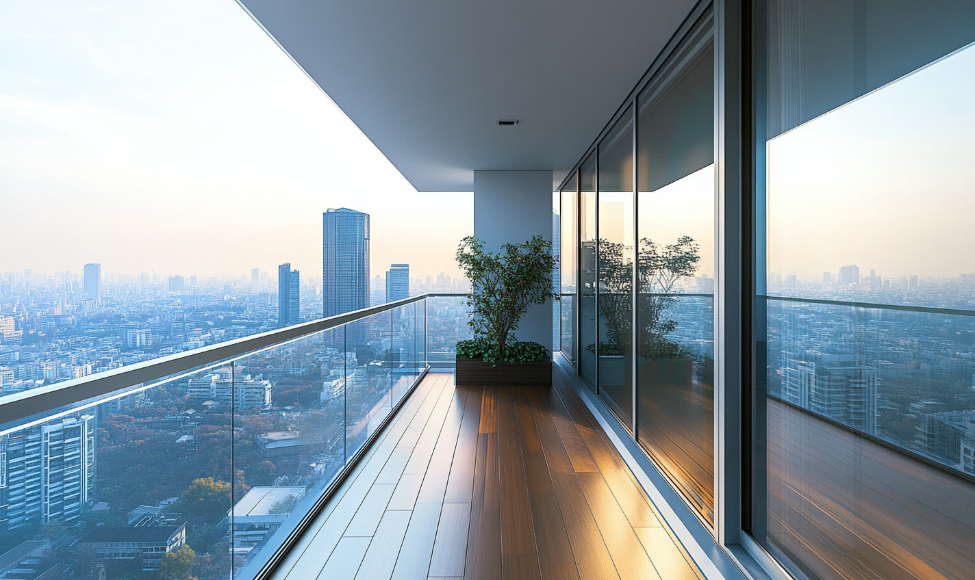 Modern apartment balcony